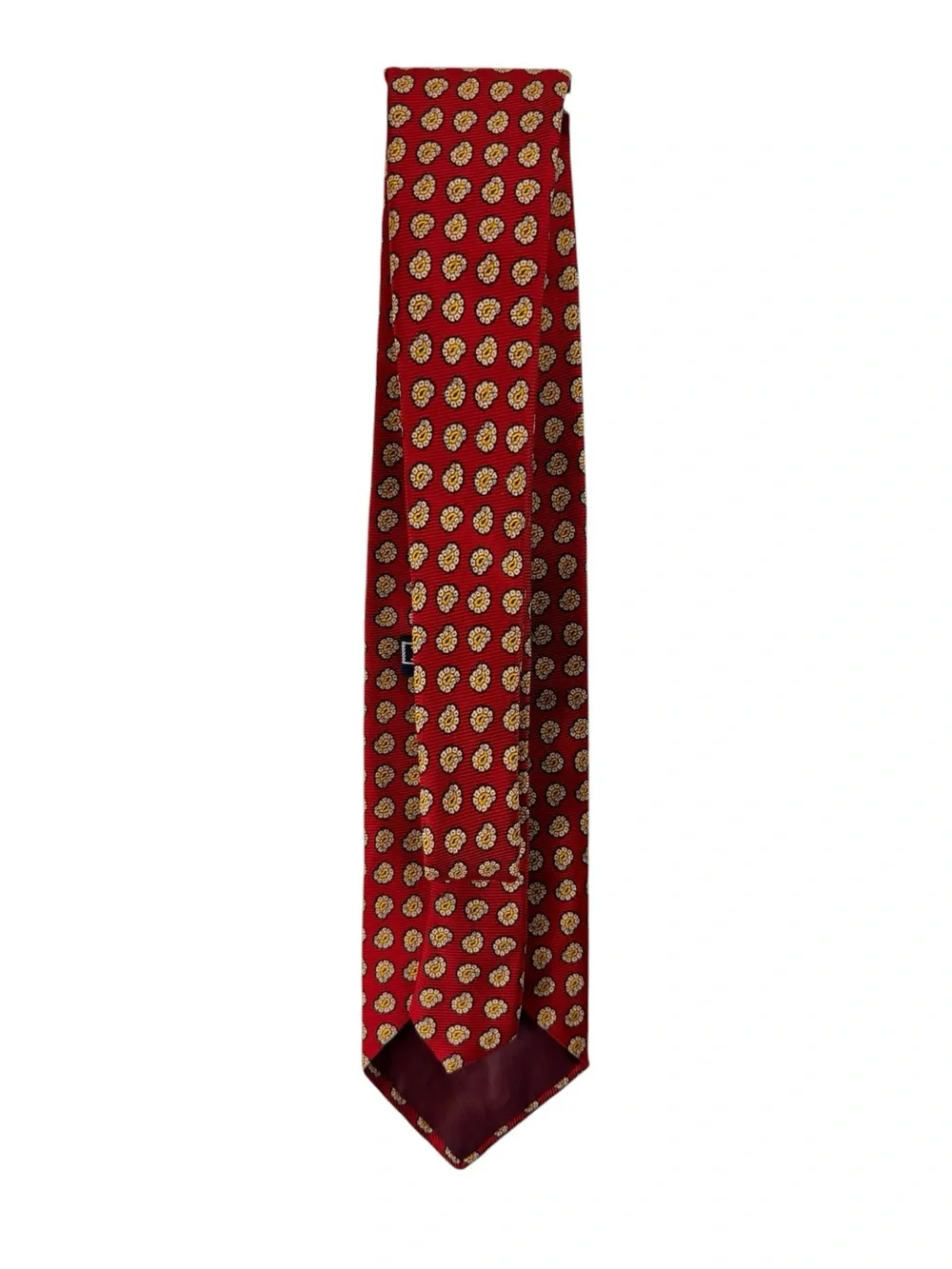 Vintage Polo Ralph Lauren Silk Necktie Mens Red Paisley Designer Tie 58 x 4